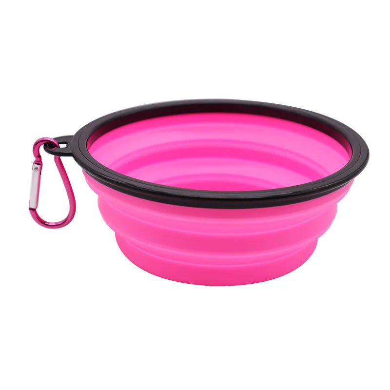 350ML/650ML Foldable Silicone Pet Bowl Portable Puppy Food Container Collapsible Feeder for Outdoor Camping Dog Accessories