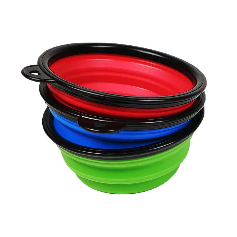 350ML/650ML Foldable Silicone Pet Bowl Portable Puppy Food Container Collapsible Feeder for Outdoor Camping Dog Accessories