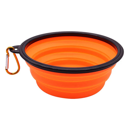 350ML/650ML Foldable Silicone Pet Bowl Portable Puppy Food Container Collapsible Feeder for Outdoor Camping Dog Accessories