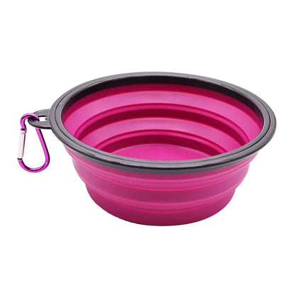 350ML/650ML Foldable Silicone Pet Bowl Portable Puppy Food Container Collapsible Feeder for Outdoor Camping Dog Accessories