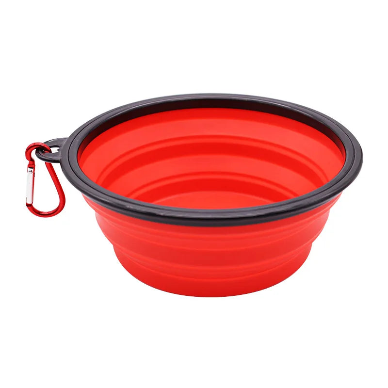 350ML/650ML Foldable Silicone Pet Bowl Portable Puppy Food Container Collapsible Feeder for Outdoor Camping Dog Accessories